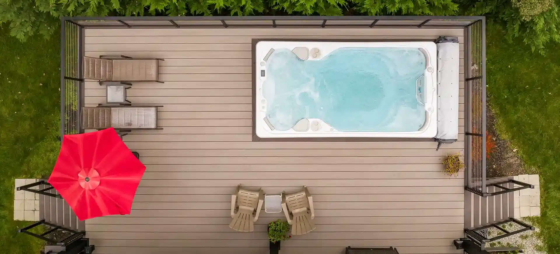 photo of a swim spa deck 